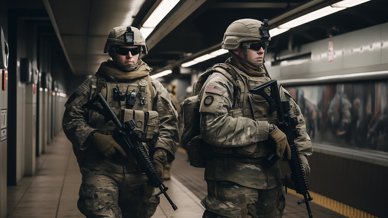 Harbinger: Chaos & Crime Answered with Soldiers on Subway & Streets