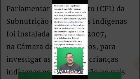 Mais uma mentira desse desgoverno a respeito dos índios yanomami.