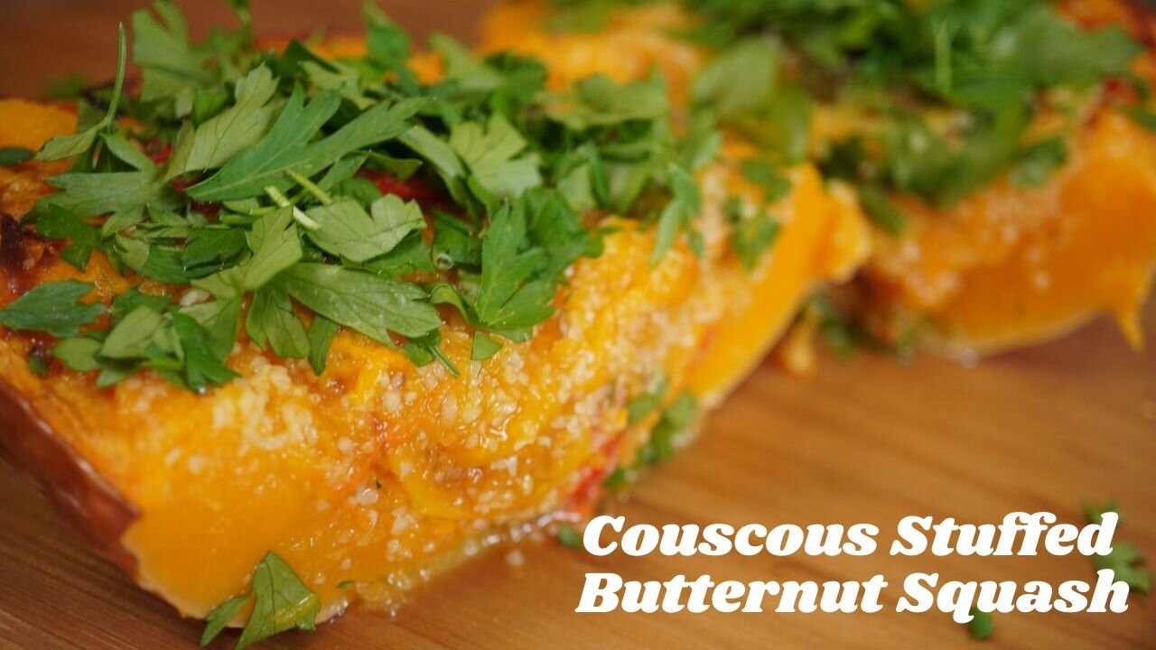 Couscous Stuffed Butternut Squash