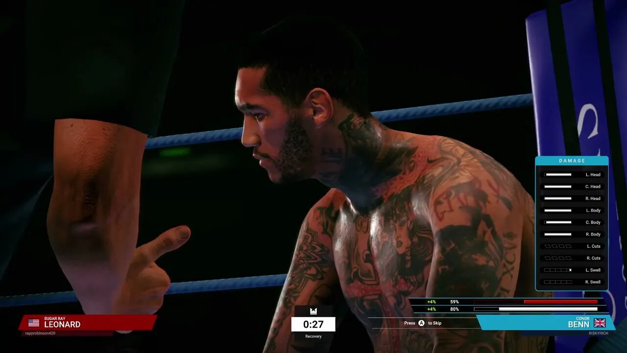 Undisputed Online Gameplay Conor Benn vs Sugar Ray Leonard 2