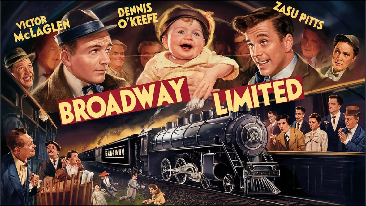 BROADWAY LIMITED (1941) Victor McLaglen, Marjorie Woodworth & Dennis O'Keefe | Comedy | Colorized