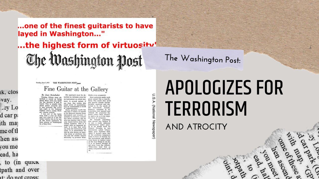 Washington Post apologizes for terrorism, atrocity