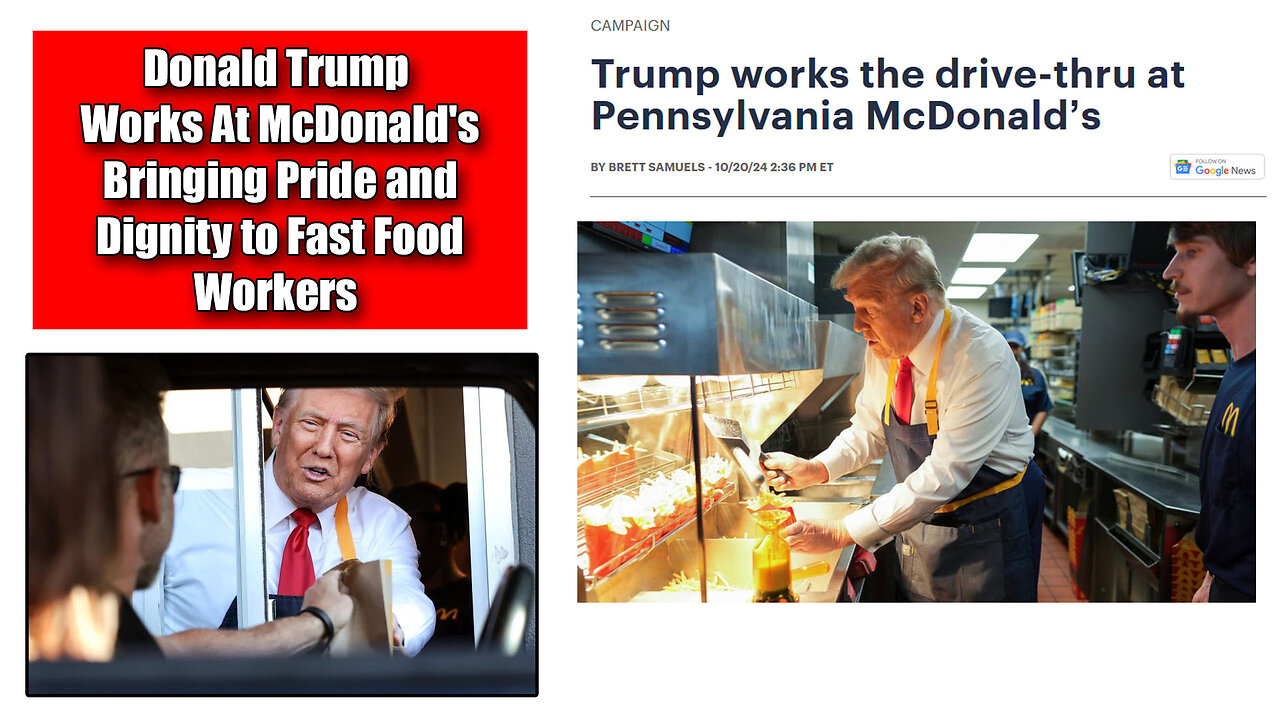 Trump Traded His Suit Jacket For An Apron At A McDonald’s In PA