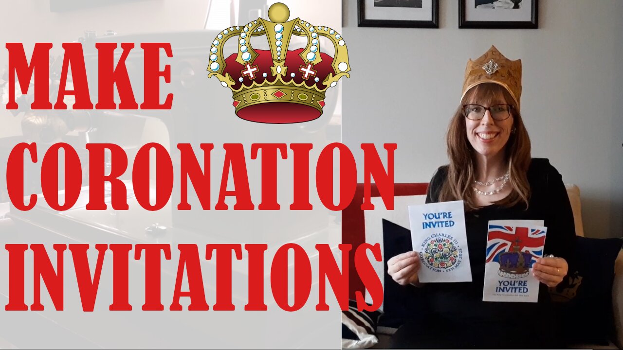 🦁👑 MAKE CORONATION INVITATIONS 👑🦁 | BUDGETSEW #coronation #kingcharles #papercraft