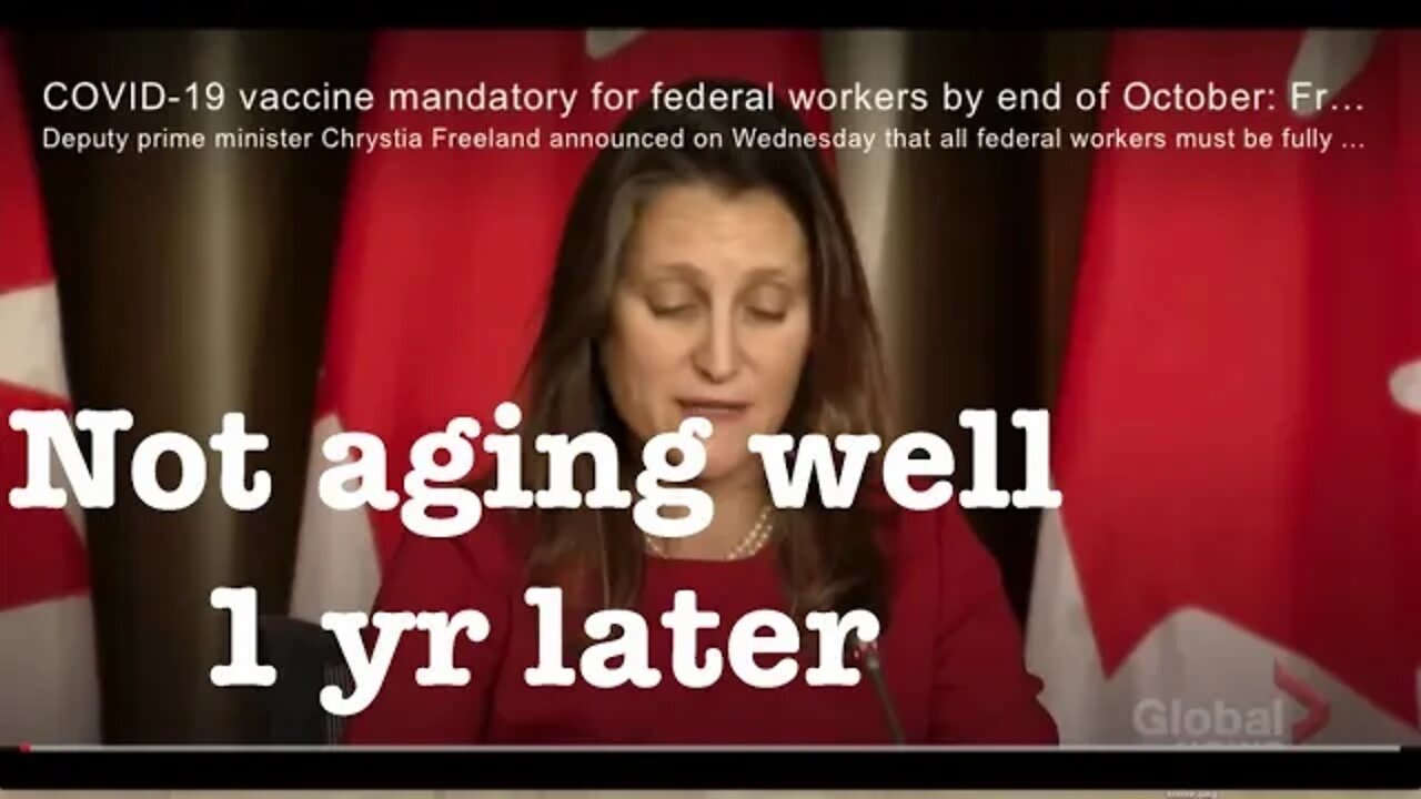 Christia Freeland Not aging well 1yr later