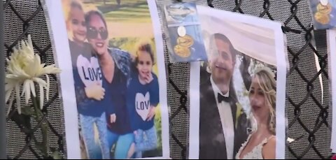 Loved ones visit collapse site