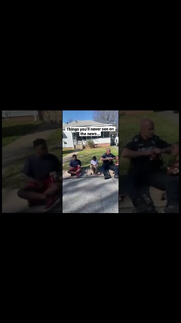 Why doesn’t the news show this? #police #cops #heartwarming #loveit #community