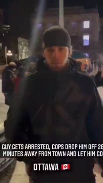 This backs up another video when Chris sky said that all the arrests are BS. 21-02-2022