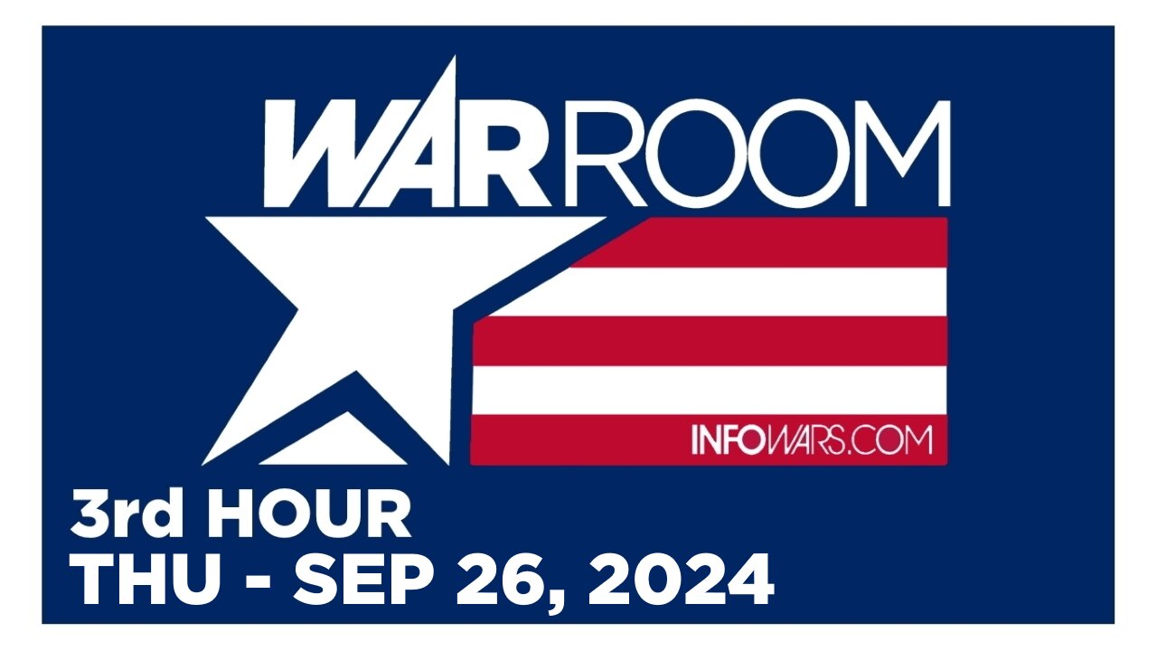 WAR ROOM [3 of 3] Thursday 9/26/24 • ADAM FRANCISCO - SOY BOY RAGE, News, Reports & Analysis