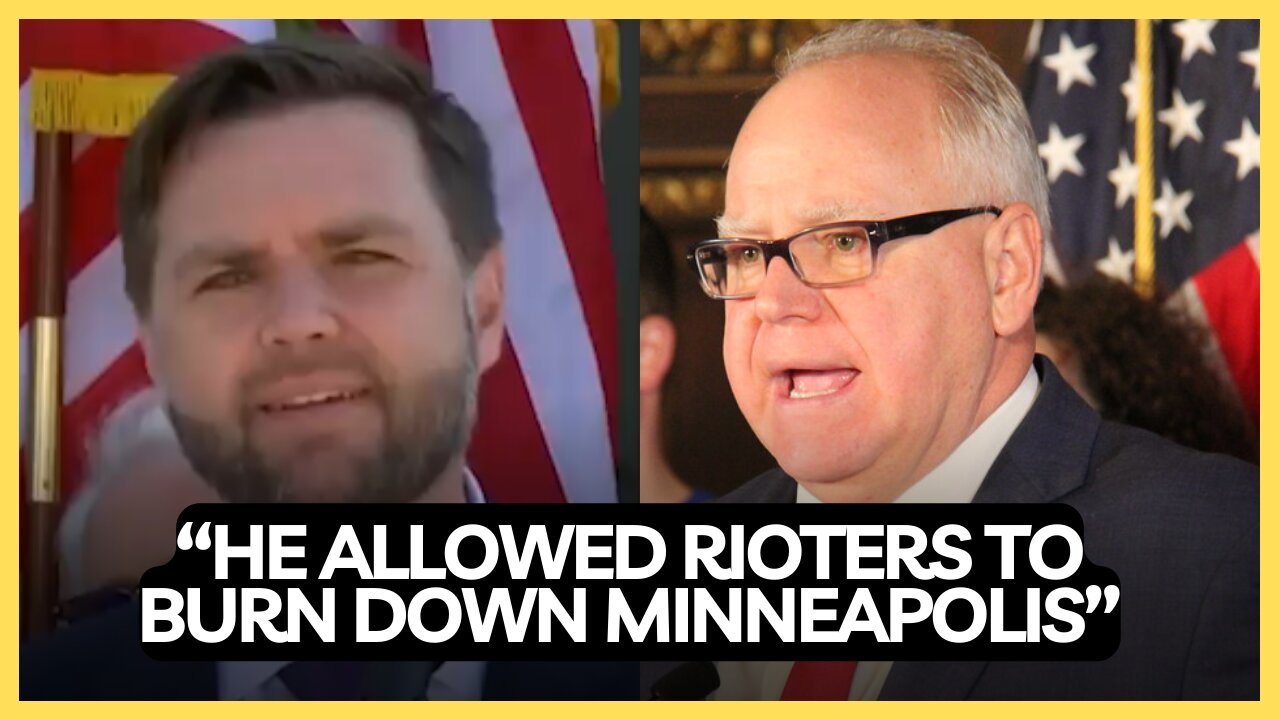 Radical Governor Tim Walz EXPOSED: JD Vance Reveals How He Let Rioters DESTROY Minneapolis!