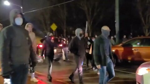 Antifa shut down the road in the Little Five Points neighborhood of Atlanta #StopCopCity