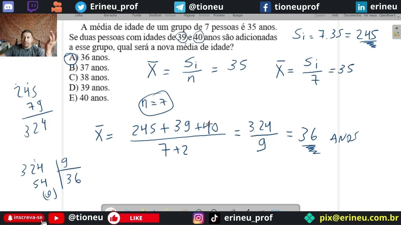 Média, Mediana e Moda (EXERCÍCIOS)