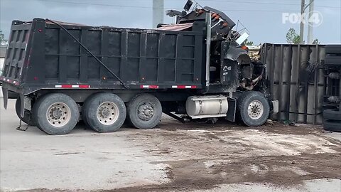 Tractor trailer rollover on Immokalee Road Tuesday morning