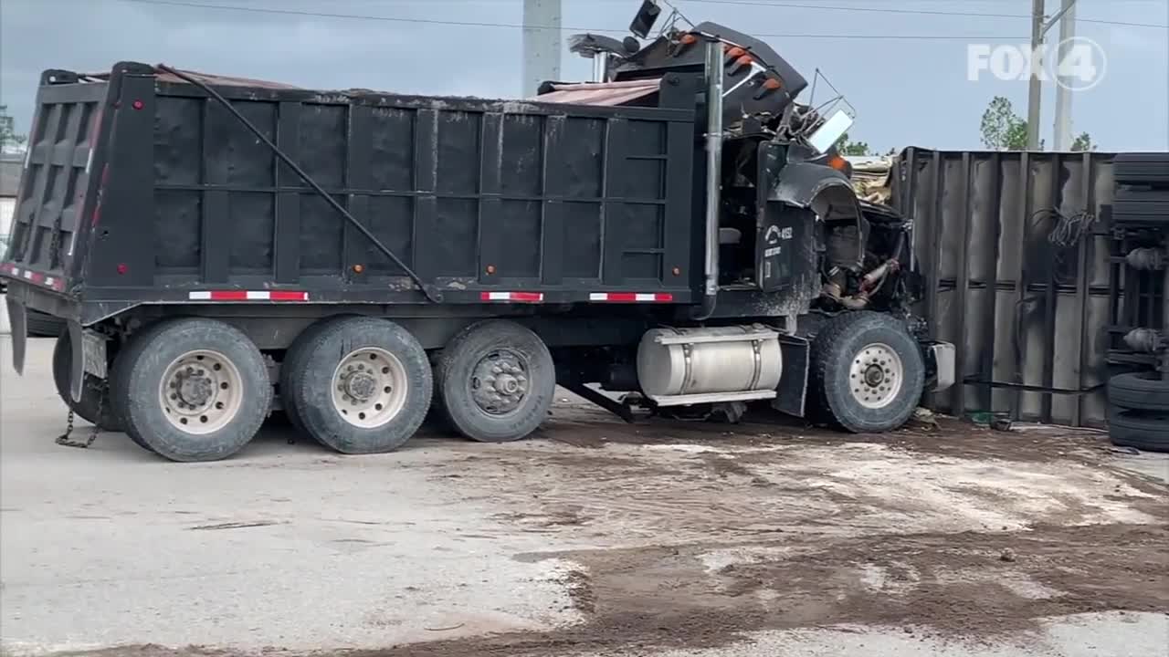 Tractor trailer rollover on Immokalee Road Tuesday morning