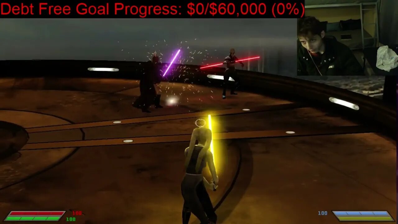 Mace Windu VS Grand Inquisitor In A Battle With Commentary In Star Wars Jedi Knight Jedi Academy