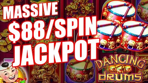 $88 DOLLAR BET! ✦ BIG JACKPOT on Dancing Drums! 🥁HUGE WIN$ |