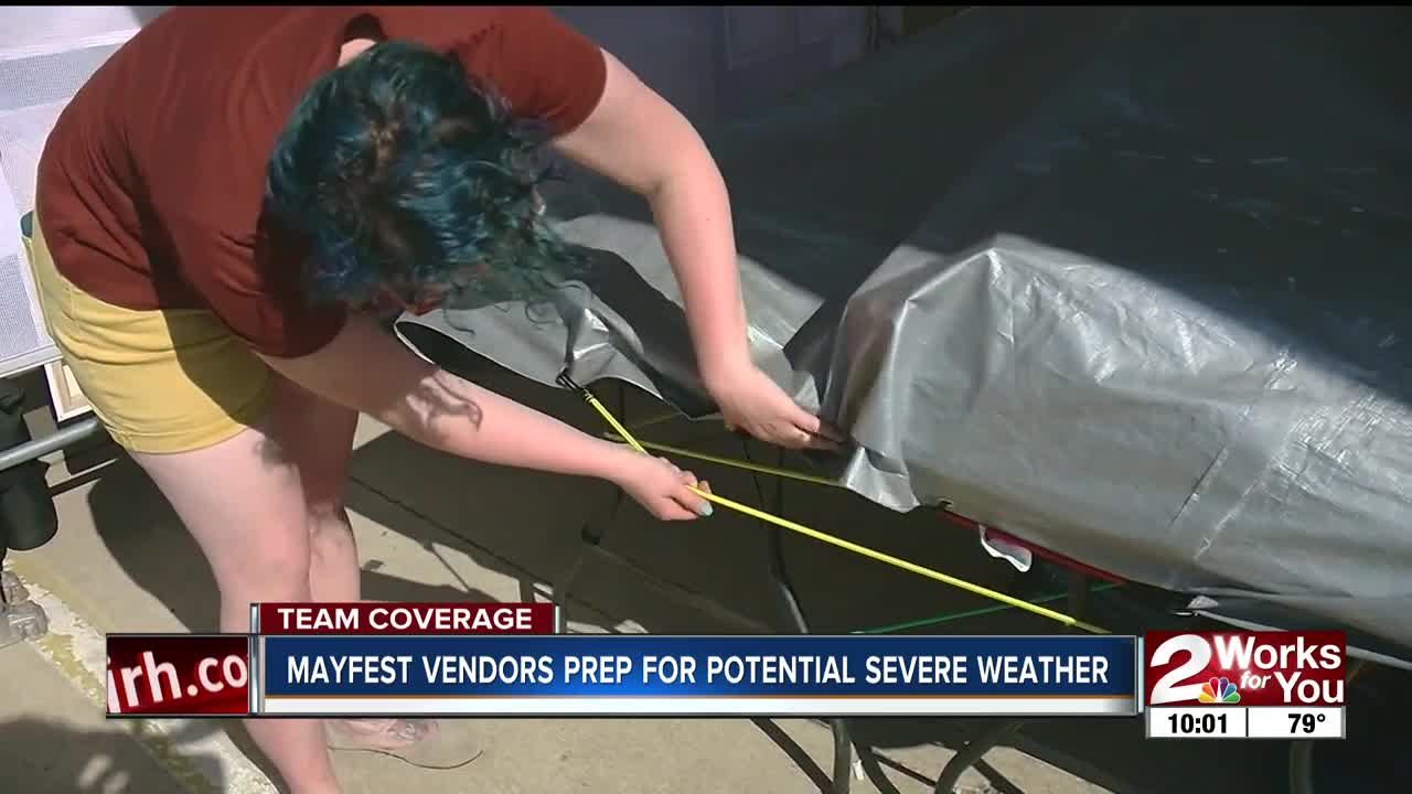 Mayfest vendors prep for potential severe weather