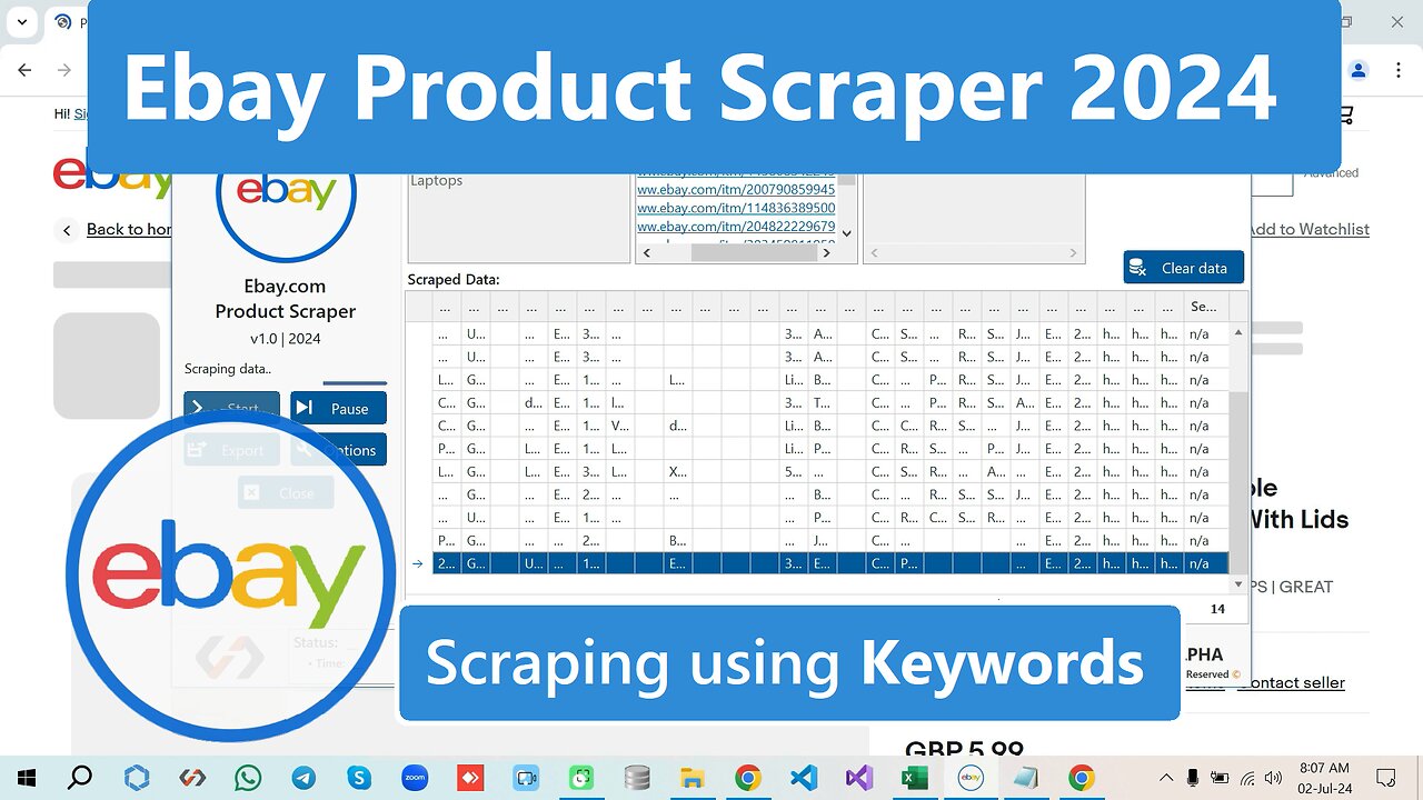 eBay Product Scraper | Extract Products Data from eBay.com in 2024 | By Using Keywords
