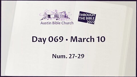 Through the Bible 2022 (Day 069)