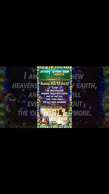 12.31.2022 | STORM MINISTRIES | Daily Bible Verse | ISAIAH 65:17 (NLT) | #shorts