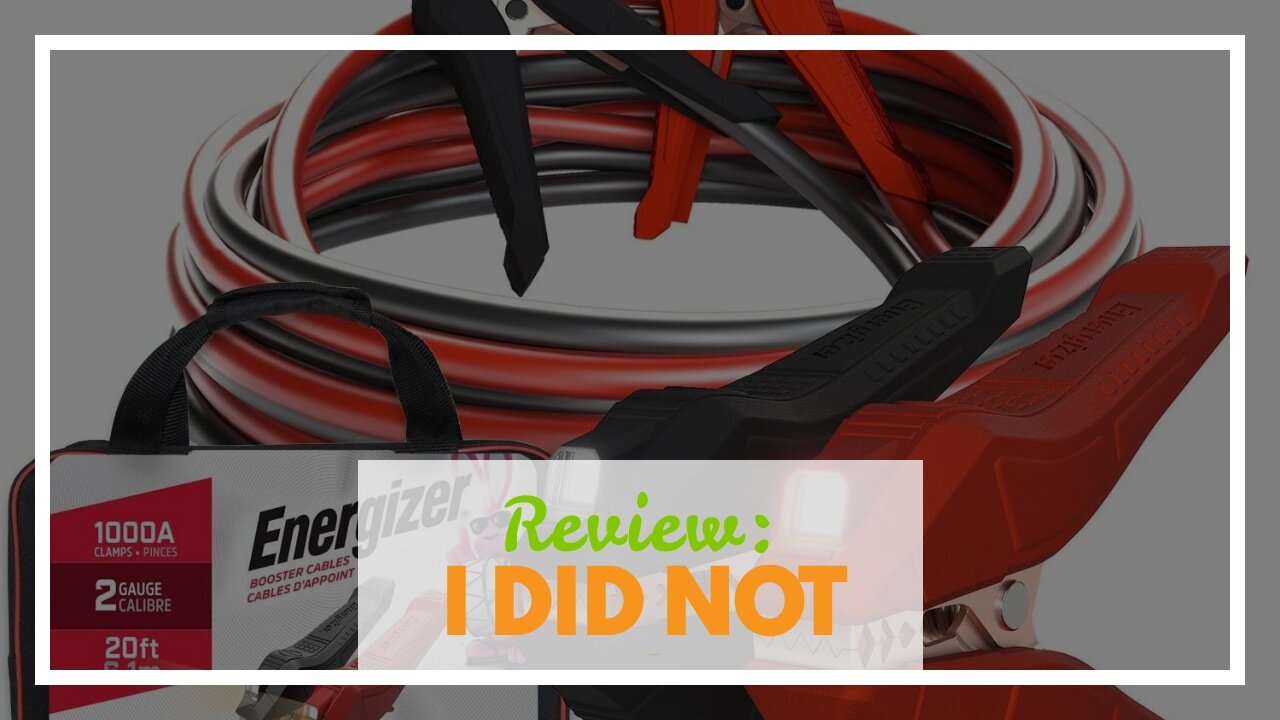 Review: Energizer Jumper Cables for Car Battery, Heavy Duty Automotive Booster Cables for Jump...