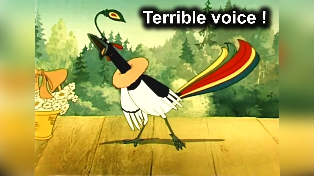 Magpie decided to sing, but everyone was horrified! Terrible voice. Soviet cartoon