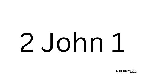 2 John 1 - Daily Random Bible Chapter