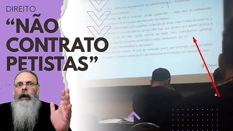 EMPRESA do CEARÁ diz que "NÃO CONTRATA PETISTA" e é DENUNCIADA pelo MINISTÉRIO PÚBLICO por RACISMO