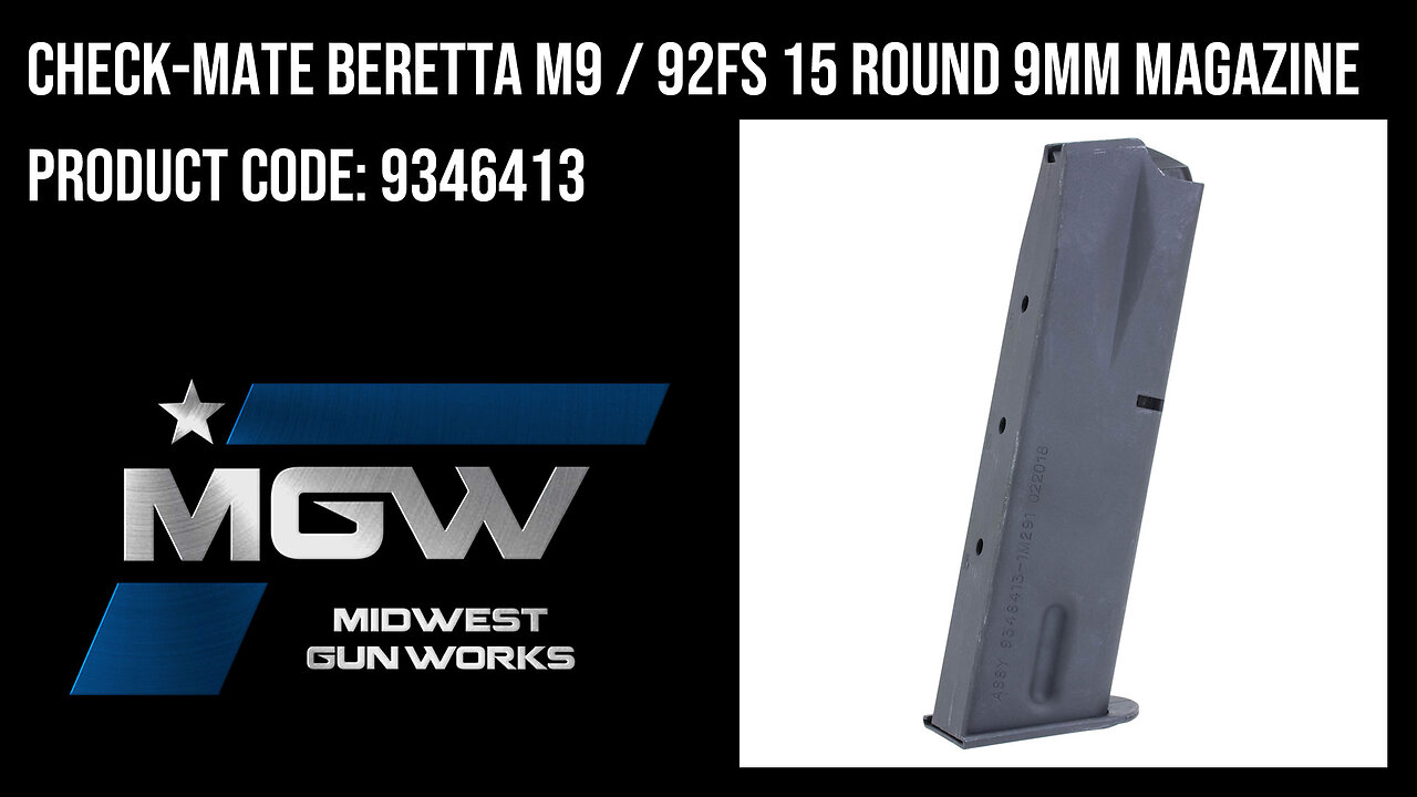 Check-Mate Beretta M9 / 92FS 15 Round 9mm Magazine - 9346413