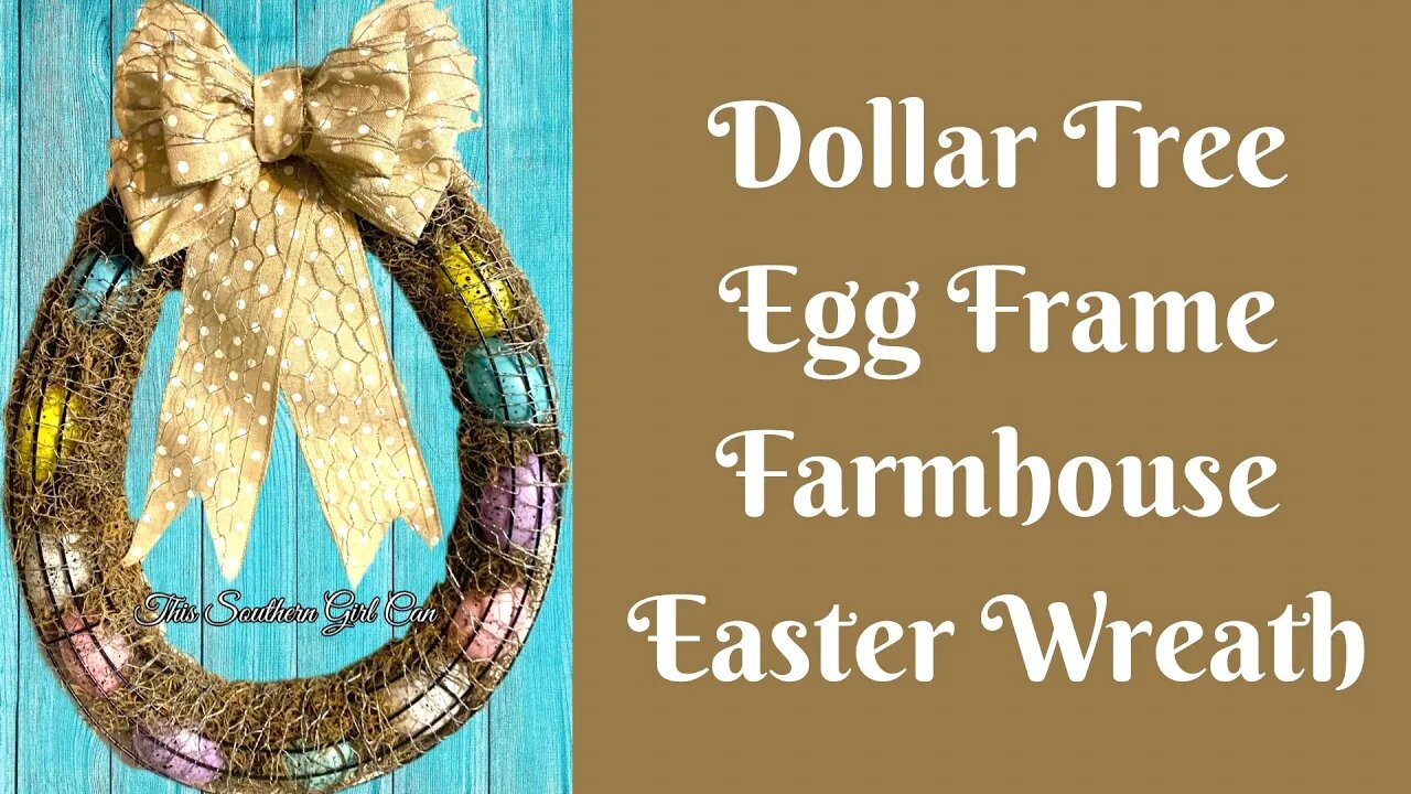 Easy Wreaths: Rustic Farmhouse Easter Wreath | Dollar Tree Egg Wreath Frame