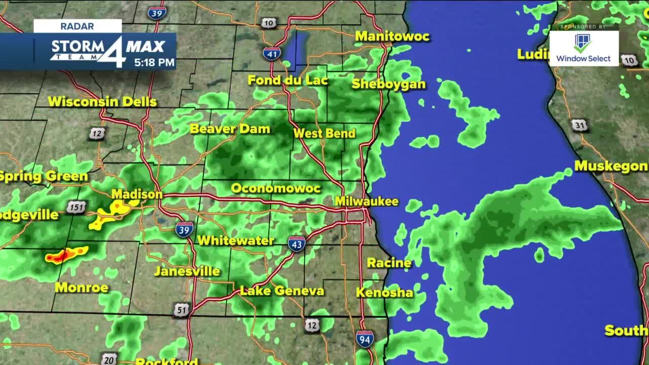 Scattered rain Wednesday night with temps in the 60s