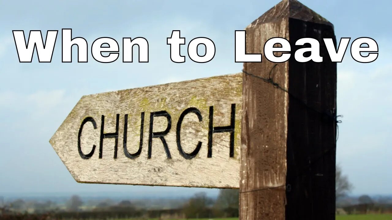 When to Leave a Church Pastor Tom Ouweleen