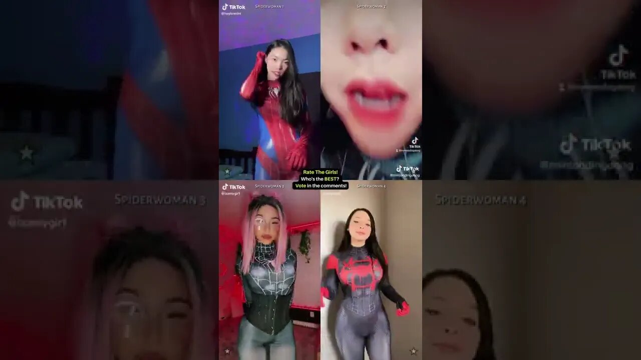 Rate the Girls: Best Spiderwoman Spidergirl TikTok Cosplay Contest #2 (Spiderman) 🕷💖 #shorts