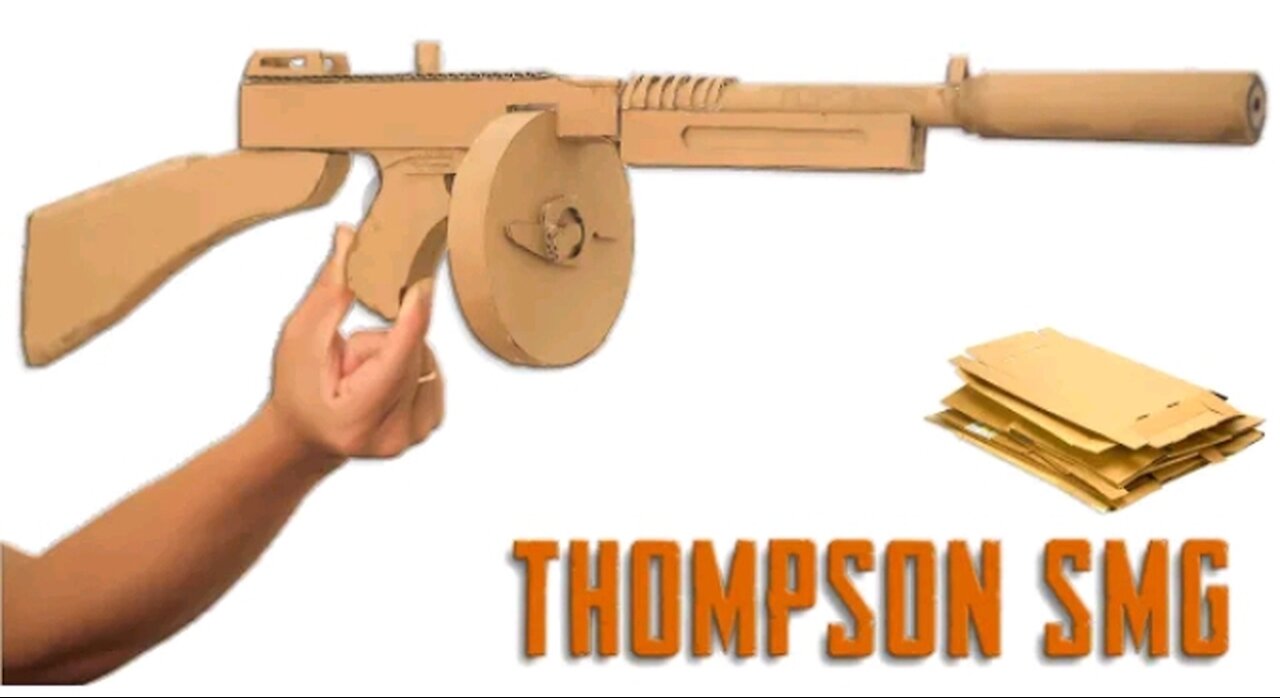 How To Make Thompson SMG - Gun in PUBG From Cardboard | Diy By King OF Crafts.