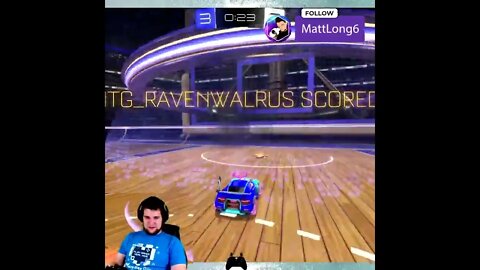 Lucky Kickoff Goal in Rocket League Basketball!