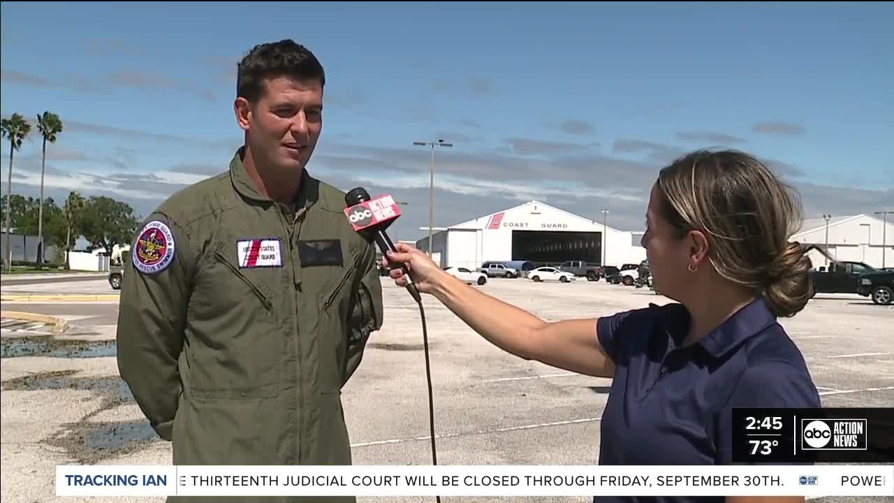 Stassy Olmos in Pinellas County | reporter Stassy Olmos interviews the coast guard with an update of the aftermath of Hurricane Ian.