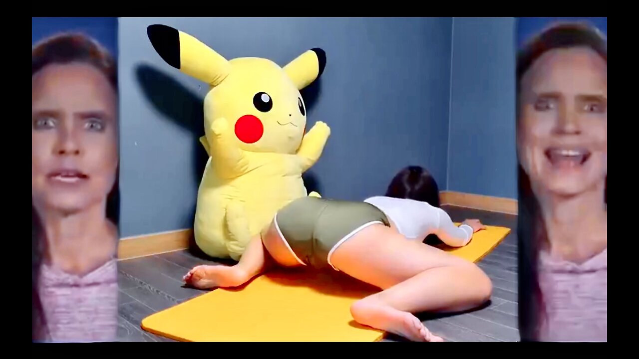 Perceived Reality Pokeman Pikachu Morning Stretch With Australian Reptilian Gender Ambassador