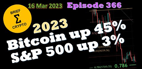 BriefCrypto - 2023 - Bitcoin UP +45% - S&P500 UP 3%