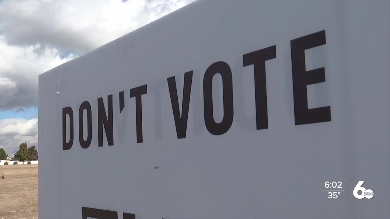 Idaho Gubernatorial candidate fined for "Don't Vote" signs