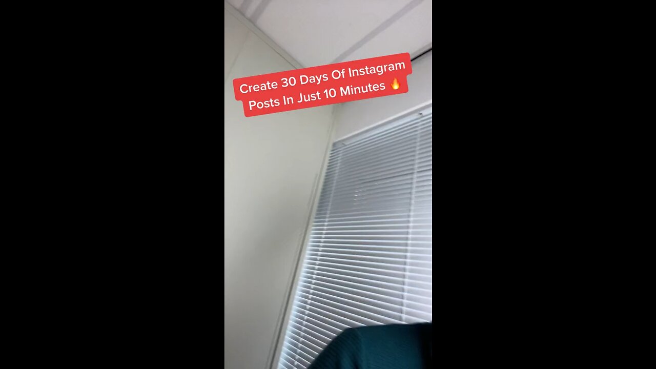 Create 30 days of instagram content in 10 minutes 🔥