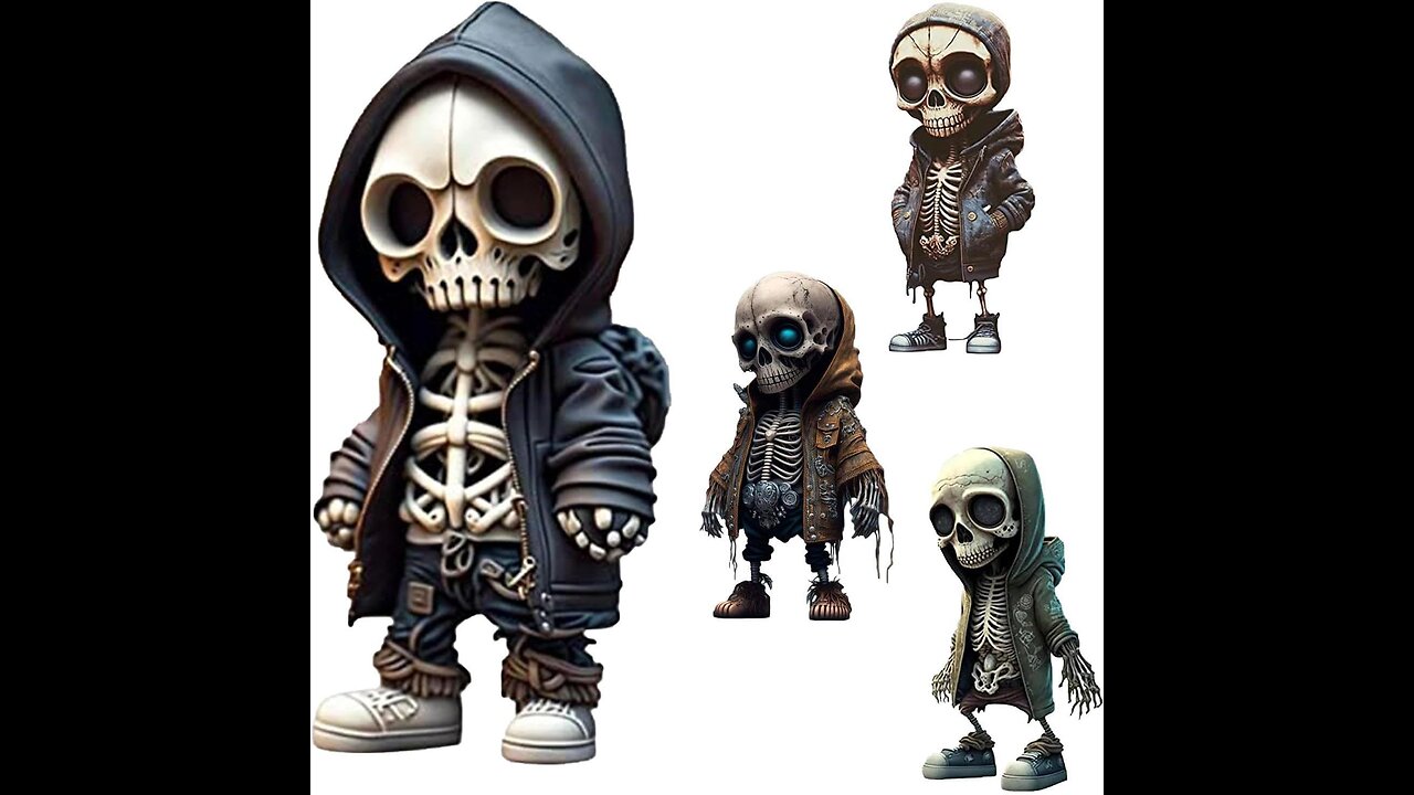 Cool Skeleton Figurines, 2023 New Halloween Skeleton Resin Crafts Ornament, Gothic Skeleton