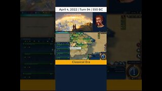 #oneturnadaychallenge #civ6 – Turn 94 - TRADER INCREASED PRODUCTION! #shorts