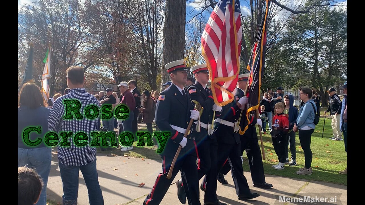 Veterans Day, Rose Ceremony Waltham Massachusetts