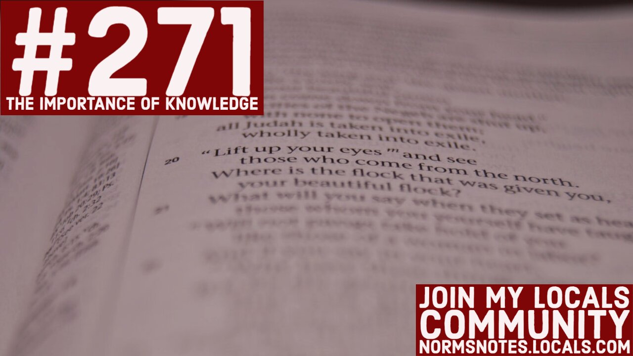 Bible Q-n-A 271: The Importance of Knowledge