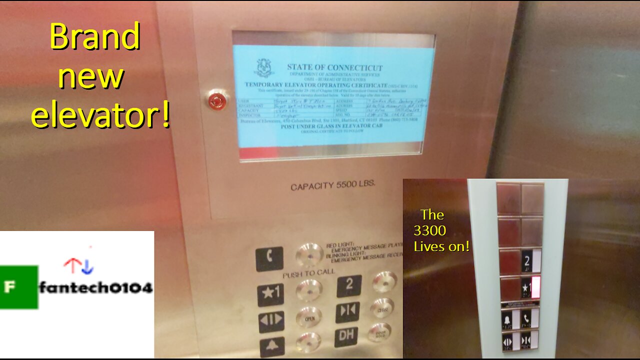 A brand new elevator at the Target Store at the Danbury Fair Mall in Danbury, Connecticut