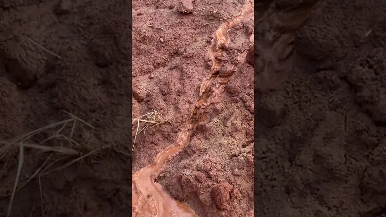 Mud Sliding Down a Hill Looks like a Volcano