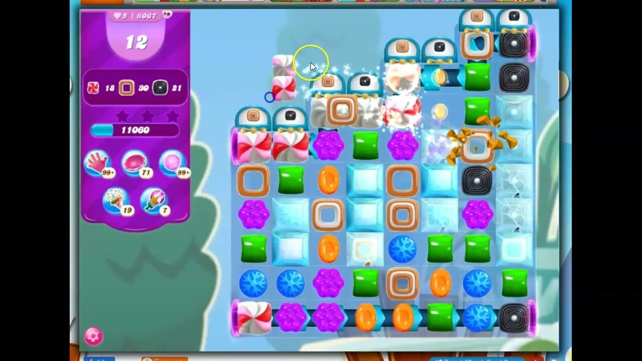 Candy Crush Level 6067 Talkthrough, 18 Moves 0 Boosters