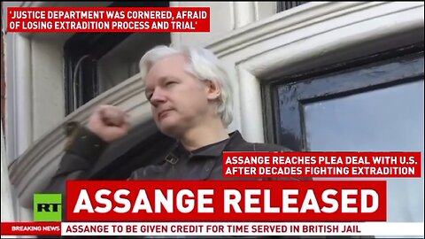 RT News - June 25th 2024 early - Julian Assange has been freed from Britain's Belmarsh Prison