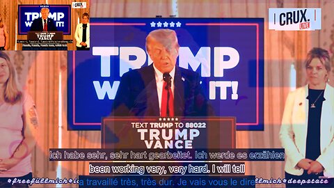 Donald Trump makes a big announcement . CRUXnews