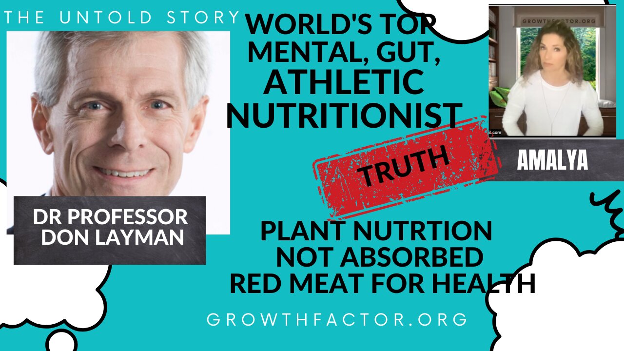 MENTAL& GUT HEALTH USING FATS, RUMINANT MEATS PROF DR DON LAYMAN, CARNIVORE VS VEGAN